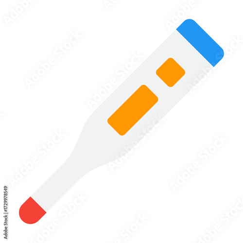 Stylish thermometer icon ideal for healthcare, medical apps, health monitoring, or wellness promotion in digital content.