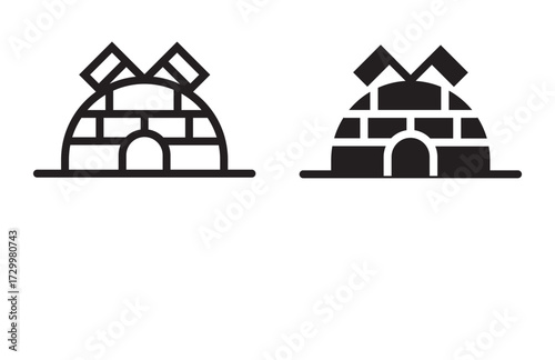 Igloo icon graphic set. background  trendy graphic set icon set
