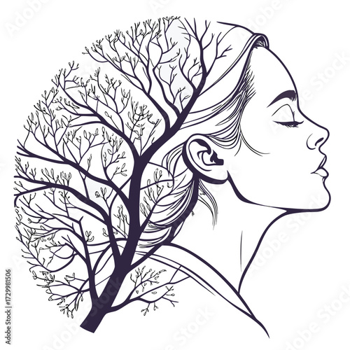 girl with tree