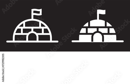 Igloo icon graphic set. background  trendy graphic set icon set
