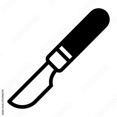 Stylish, versatile knife icon ideal for culinary, food blogs, or cooking-related marketing visuals.