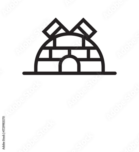 Igloo icon graphic set. background  trendy graphic set icon set
