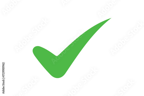 Green check mark icon vector transparent background