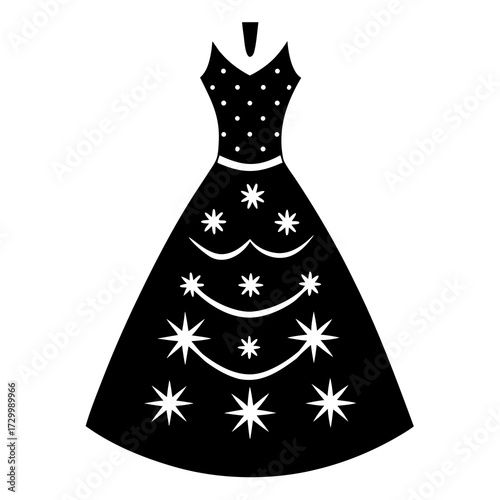 wedding dress vector illustration
