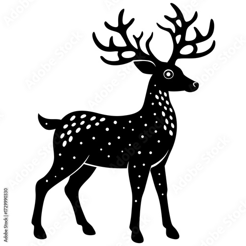 deer silhouette vector illustration