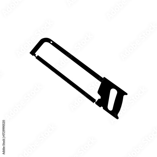 Hacksaw silhouette vector flat illustration design.