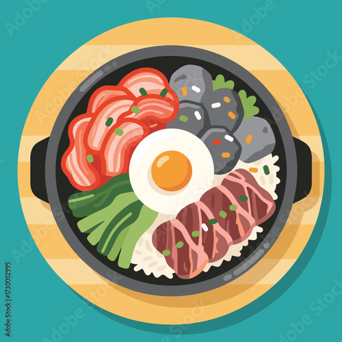 Delicious Korean Bibimbap A Colorful Culinary Delight