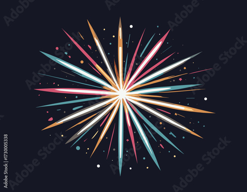 Transparent Fireworks Element. Sparkles Star. Radiance flash rays