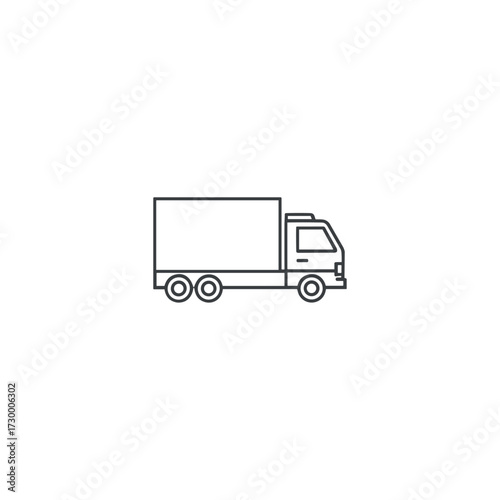 Logistics transportation icon logo flat vector design