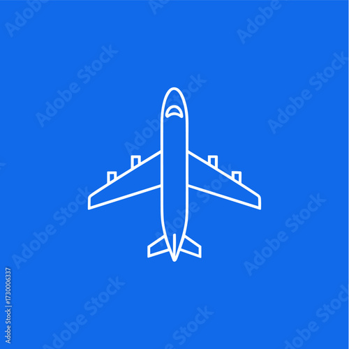 Cargo aeroplane icon logo flat vector design