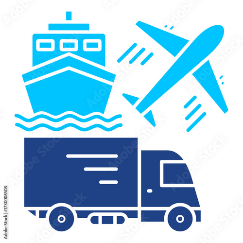 Transportation Simple Vector Icon Collection