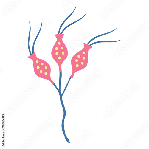 dinobryon protozoa line icon