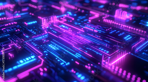 Futuristic digital technology 