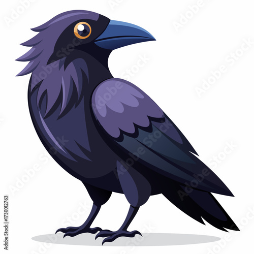 Un beau corbeau Corvus corax, oiseau Nord Pologne Europe