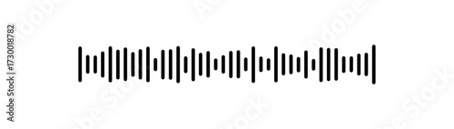 Set of radio Wave icon. Monochrome simple sound wave on transparent background. Vector sound wave icon. Music player sound bar. Record interface. Equalizer icon with soundwave line. used for mobile