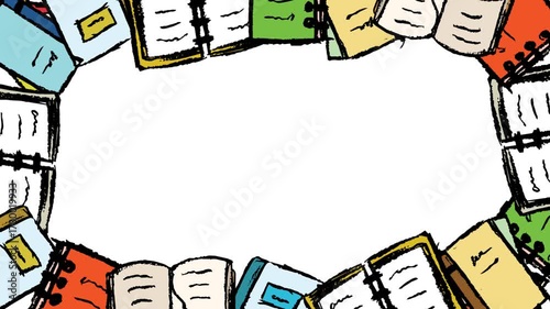World Book Day animated video background