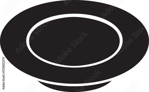 geometric plate silhouette vector