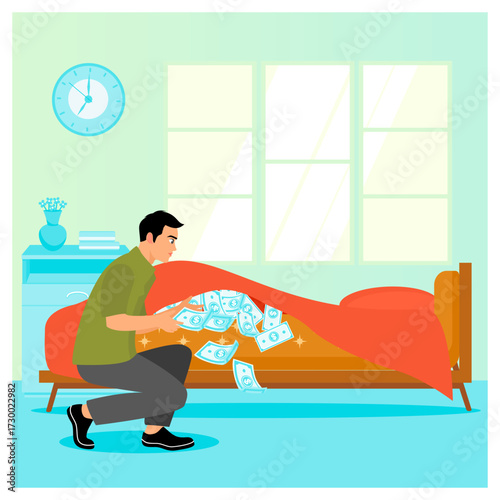 Don't believe in bank deposits concept. A man with savings to tide him over during hard times.