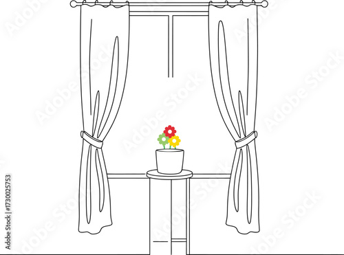 Cozy window view with a sweet treat