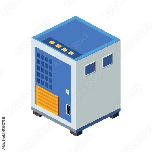 isolated solar inverter on white background