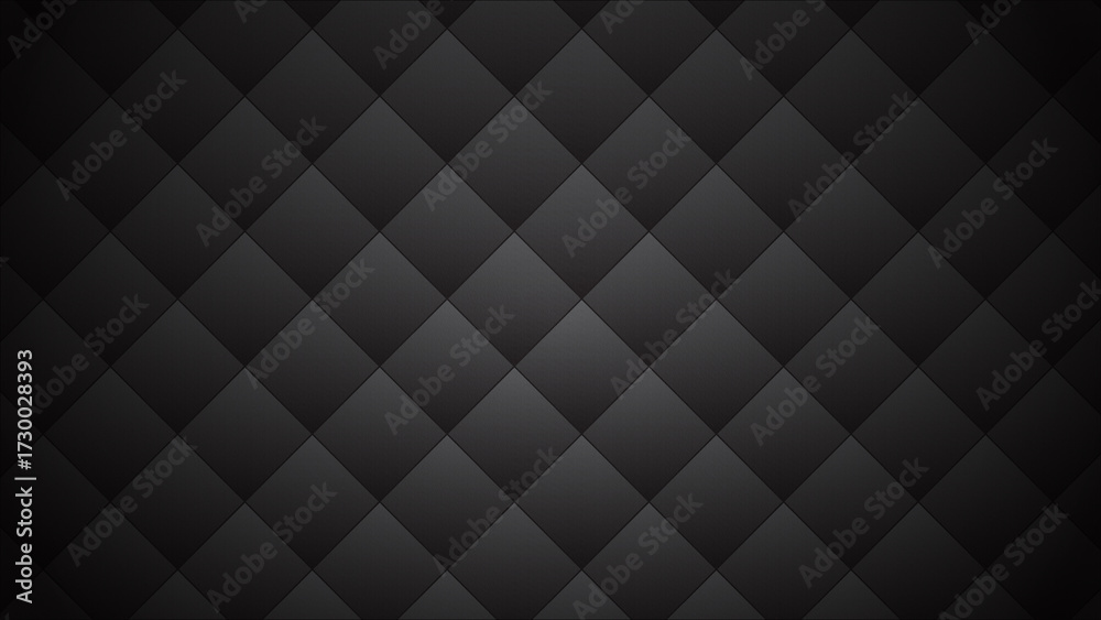 Obraz premium Dark charcoal gray diamond pattern texture with subtle lighting and shadow effects