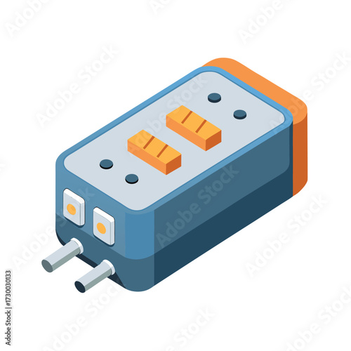 isolated surge protector on white background