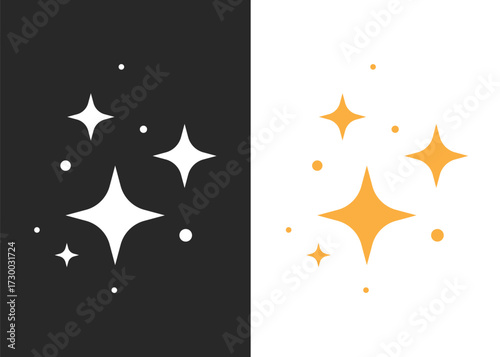 Stars sparkles icon vector stock illustration.