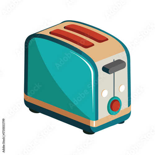 isolated toaster on white background