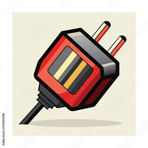 isolated tv plug on white background