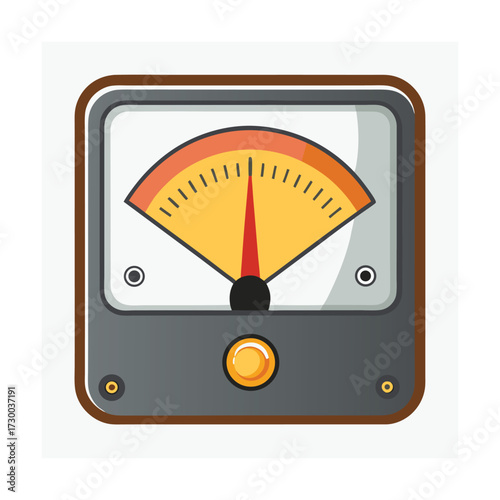 isolated voltage meter on white background