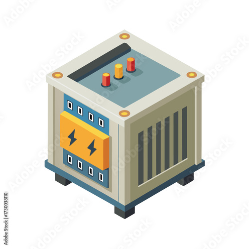 isolated voltage regulator on white background