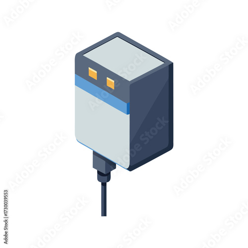 isolated wall charger on white background
