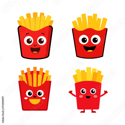 french fries vector illustration