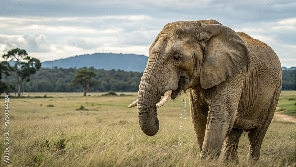 Fototapeta premium elephant in african jungle