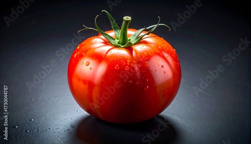 Close-up of a vibrant red tomato