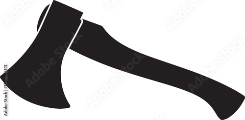 Axe silhouette vector, black and white silhouette vector illustration