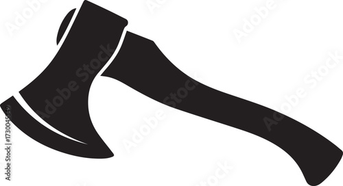 Axe silhouette vector, black and white silhouette vector illustration