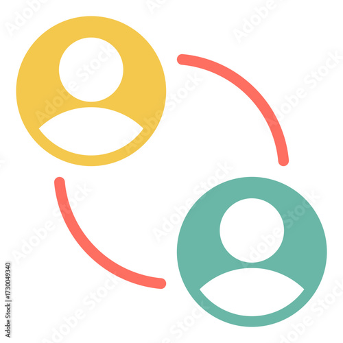A simple depiction of a connection or relationship between objects.