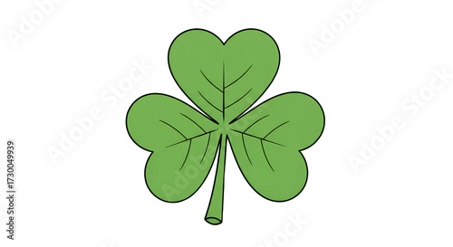 Simple Green Shamrock Symbol Transparent Background