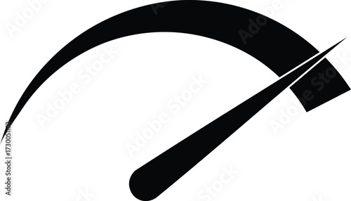 Silhouette vector illustration of speed gauge symbolizing racing and automotive technology