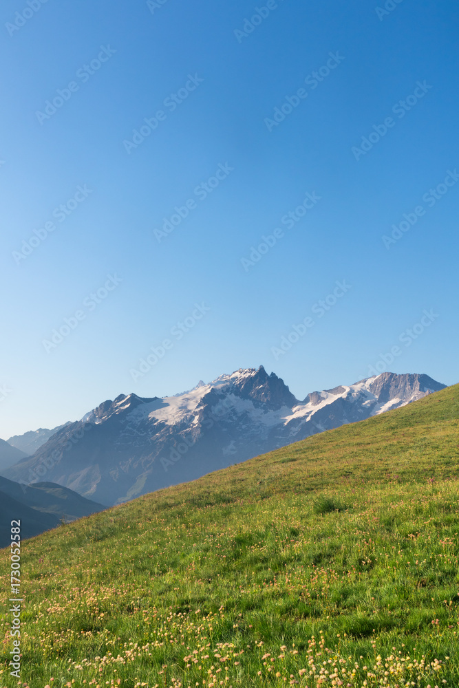 Fototapeta premium Mountain landscape in the French Alps during summer