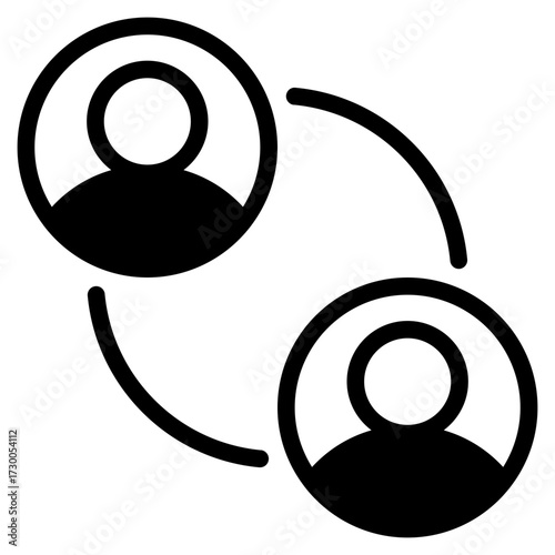 A simple depiction of a connection or relationship between objects.