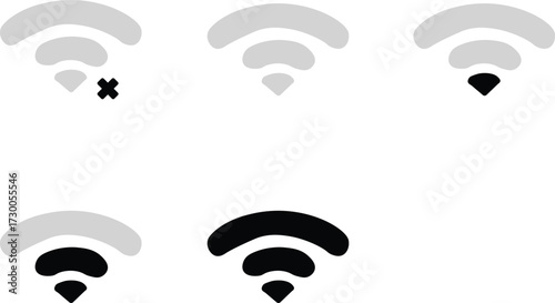 Wireless Internet Connection Signal Symbols
Wi-Fi Icons Collection