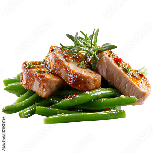  Pork with Green Beans png 