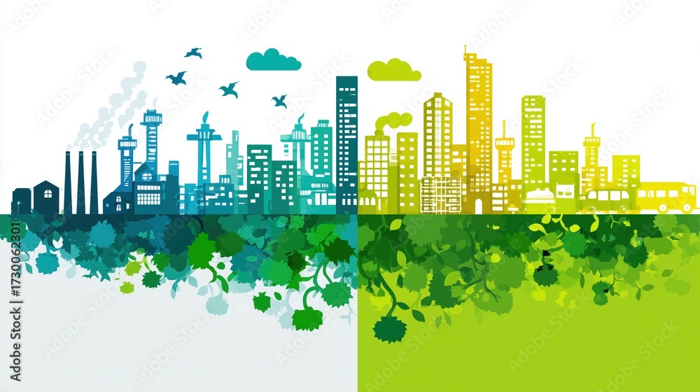 Fototapeta premium Green priority for strategic decision-making