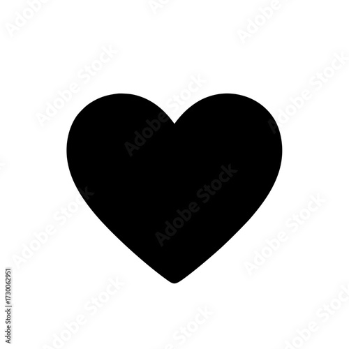 Vector art of a captivating black heart, , symbolizes love, emotion, and affection, representing a universal emblem of romance and heartfelt connection in its purest form