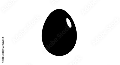Vector art of silhouette of an egg, showcasing its smooth, oval shape and simple form, creating a minimalist image that is both recognizable and aesthetically pleasing