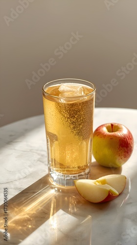 glass of apple juice