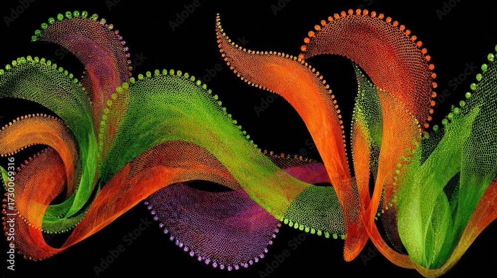 Obraz premium Vibrant abstract art with swirling colorful shapes