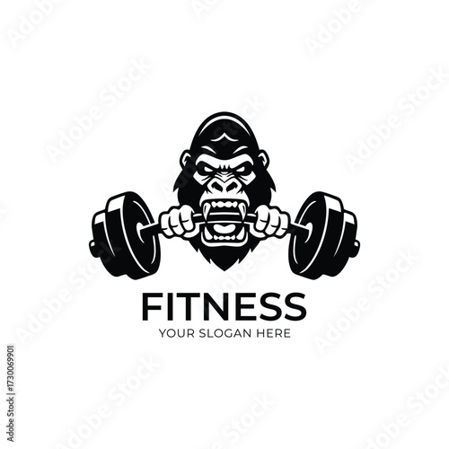 Strong Gorilla Mascot Gym Logo Design